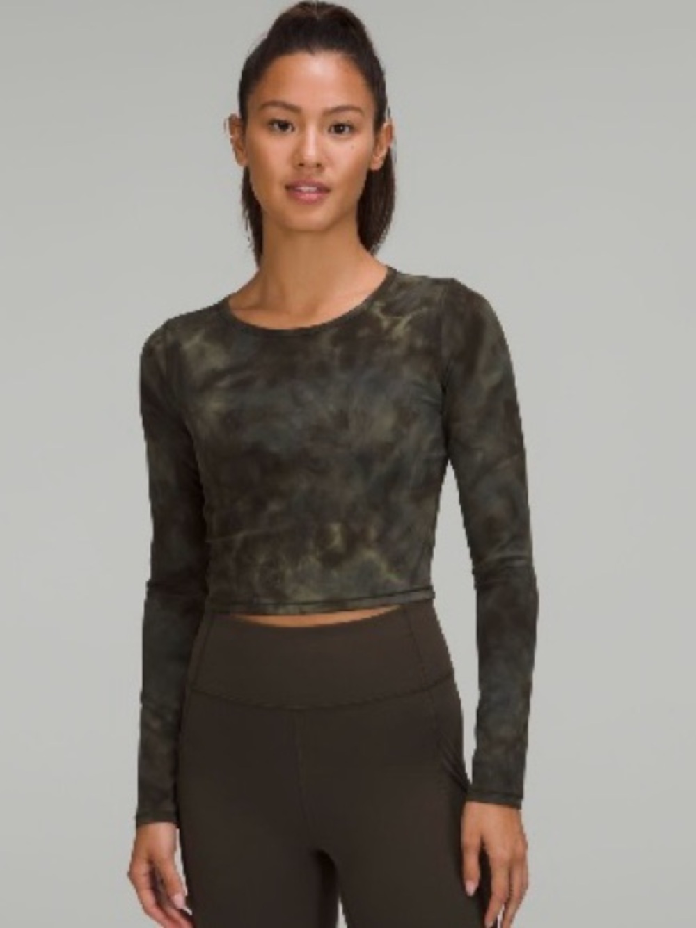 Lululemon Wunder Train cropped long sleeve shirt. Size 18.